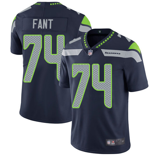 Seattle Seahawks Limited Navy Blue Men George Fant Home Jersey NFL Football #74 Vapor Untouchable->youth nfl jersey->Youth Jersey
